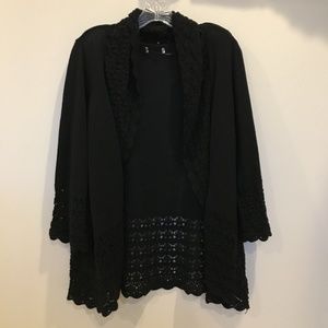black cardigan
